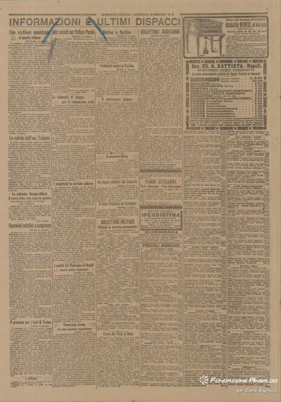 Il Giornale d'Italia, 12.05.1918, p. 4