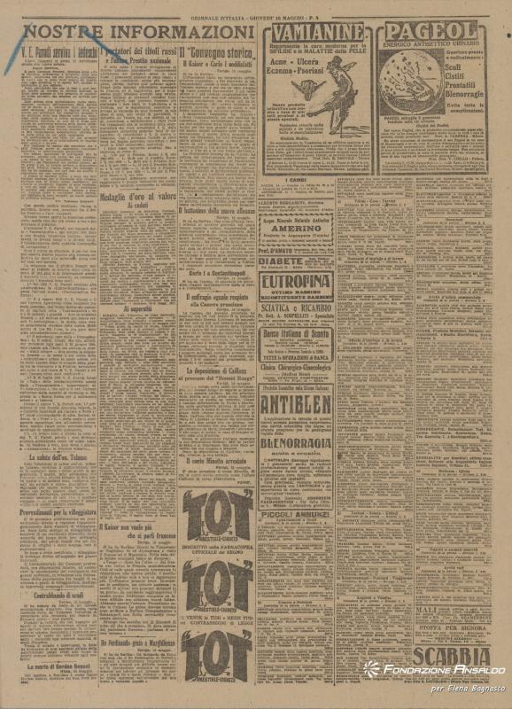 Il Giornale d'Italia, 16.05.1918, p. 4