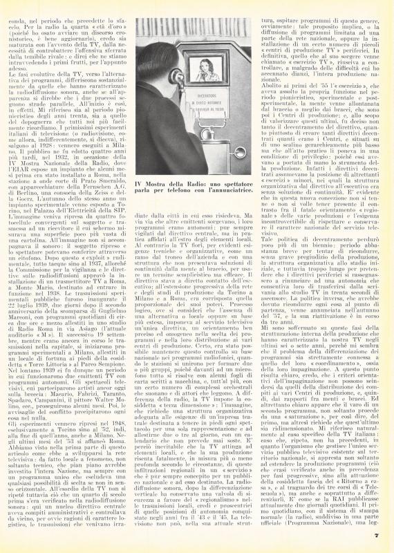 Considerazioni sull'alternativa dei programmi radiotelevisivi, di Guido Guarda, novembre - dicembre 1960, anno VIII, n. 6, p. 7