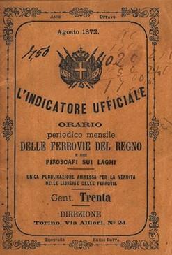 Opuscolo con orario delle Ferrovie dello Stato