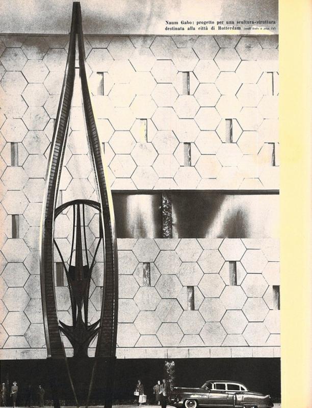 Seconda di copertina-Scultura di Naum Gabo, maggio-giugno 1956, anno IV, n. 3