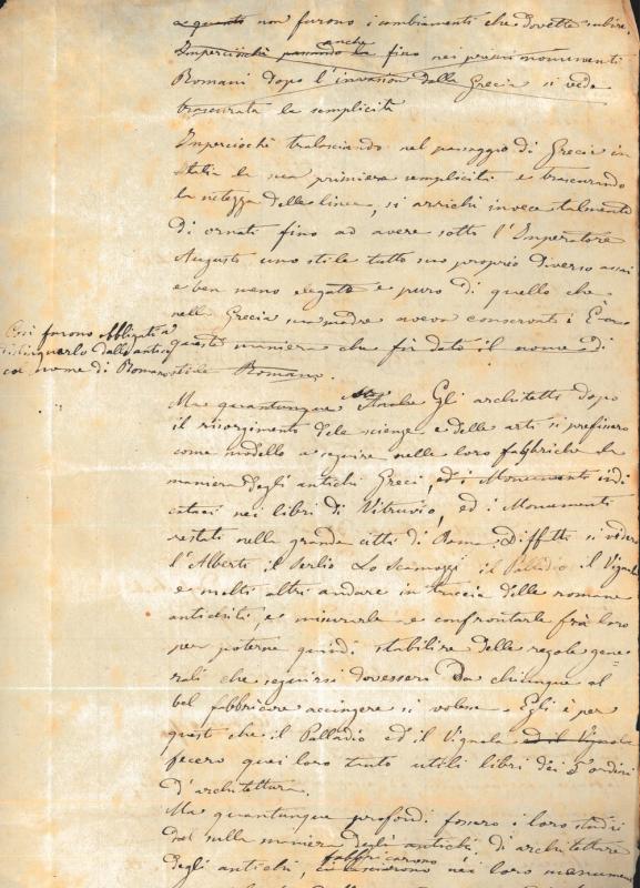 Frammento di uno scritto, seconda metà sec. XIX (2)