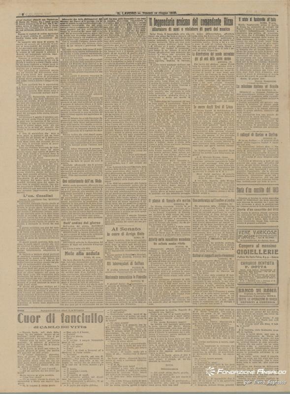 Il Lavoro, 14.06.1918, p. 2