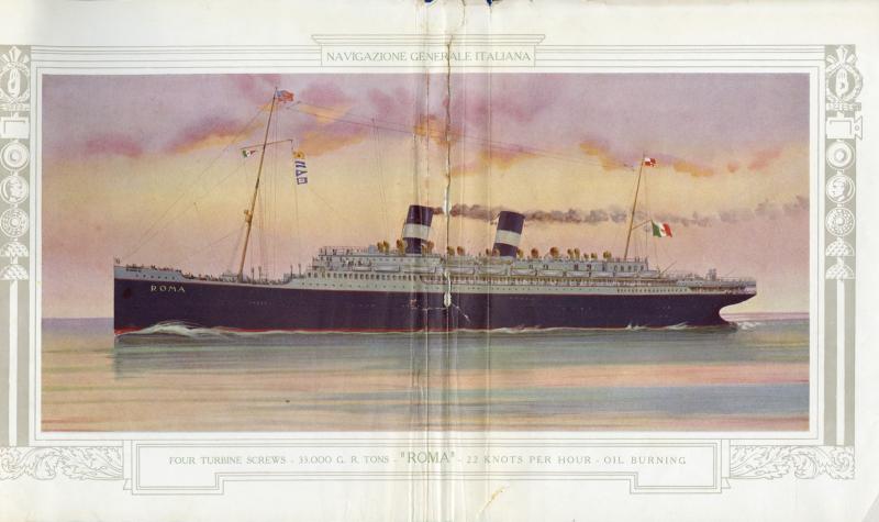 Transatlantico Roma - tavola  a pagina doppia