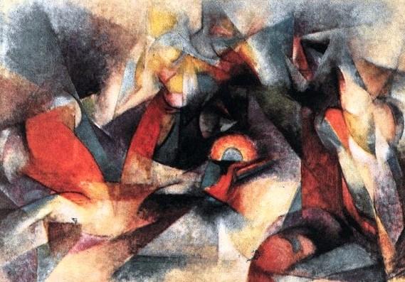 Stanton Macdonald Wright "Orientale sincronia in blu-verde" (1918), luglio - agosto 1959, anno VII, n. 4, p. 27