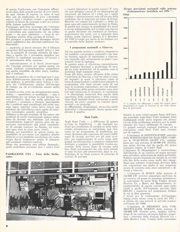 Rassegna dell'atomo a Ginevra, di Arnaldo Maria Angelini, novembre - dicembre 1958, anno VI, n. 6, p. 6