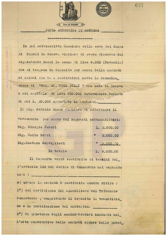 Atto costitutivo e statuto Moto Guzzi, p. 16