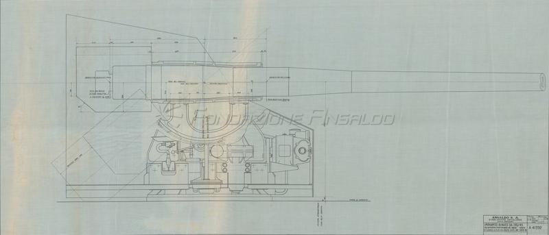 Impianto binato 135/45 - sull'affusto a perno centrale del 120/50