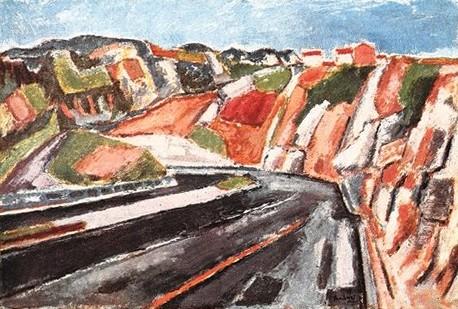 Orfeo Tamburi "Motivo dell'autostrada II", novembre - dicembre 1961, anno IX, n. 6, p. 50