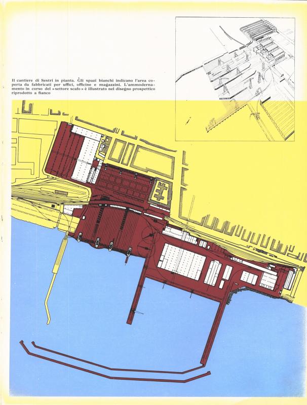 Pianta dei Cantieri Navali di Genova Sestri Ponente