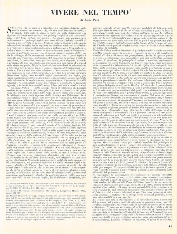 Vivere nel tempo di Enzo Paci, maggio-giugno 1956, anno IV, n. 3, p. 11