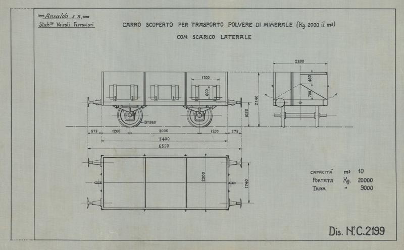 Officina Veicoli ferroviari - Carro scoperto