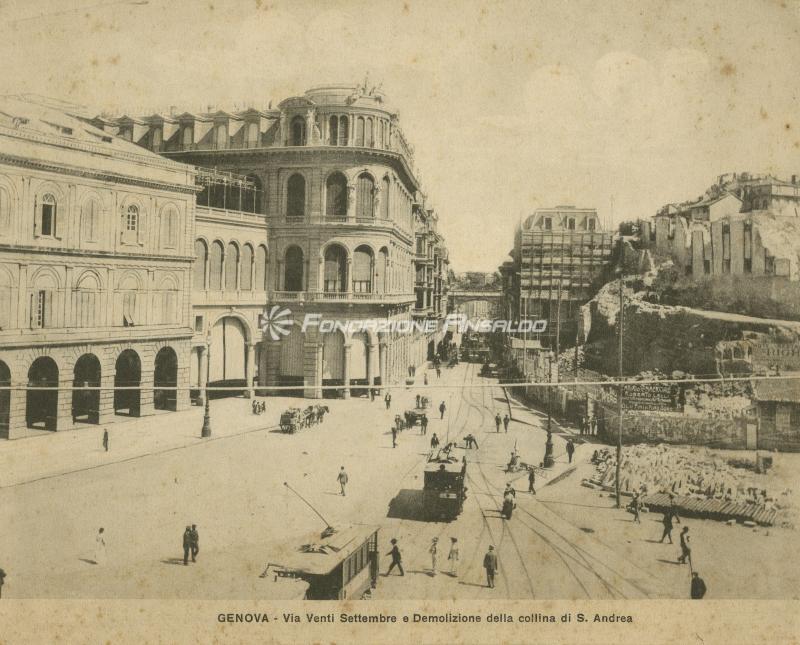 Genova - via XX Settembre - collina di S. Andrea