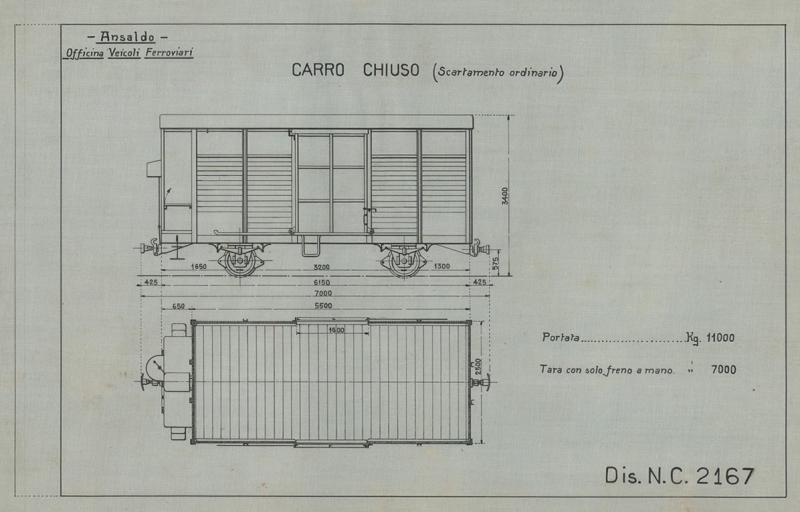 Officina Veicoli Ferroviari - Carro chiuso
