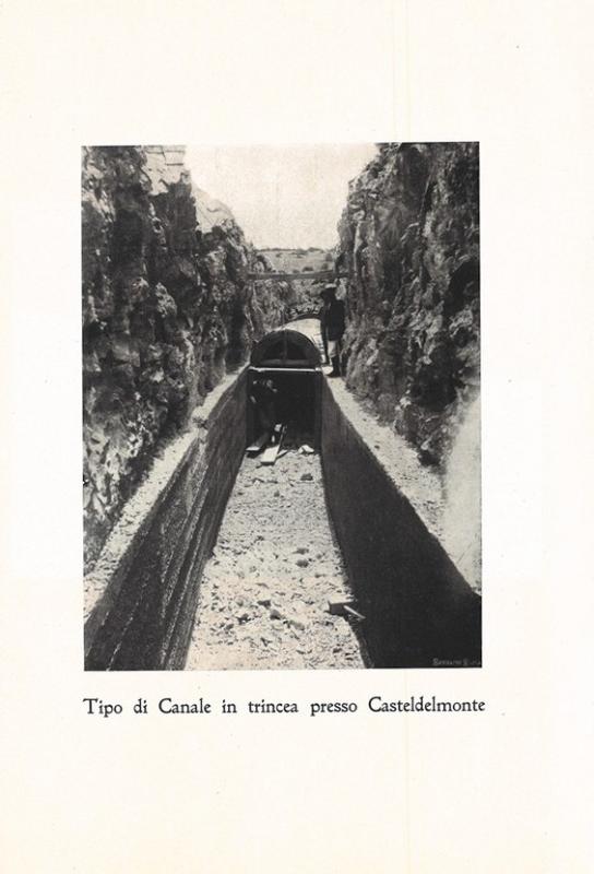 Tipo di canale in trincea presso Casteldelmonte
