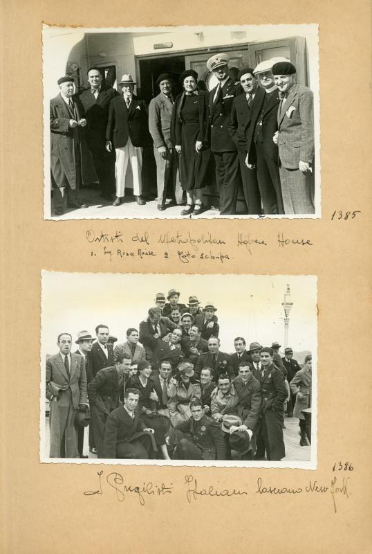 Gli artisti del Metropolitan Opera House (con Tito Schippa) e il Gruppo Pugilisti italiano