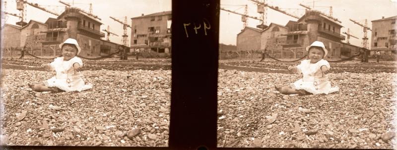Enrico Chierici sulla spiaggia della Foce (originale)