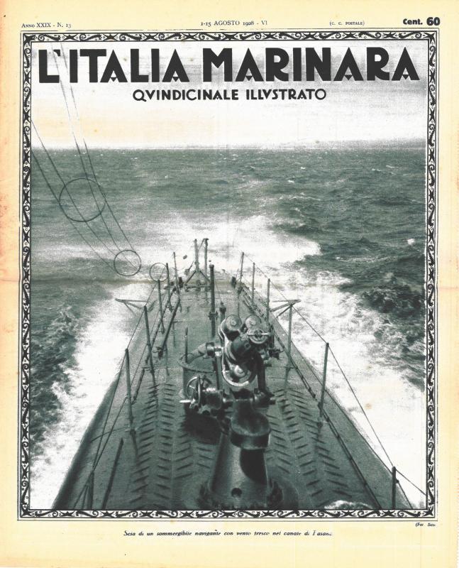 Copertina:  - "Scia di un sommergibile navigante con vento fresco nel canale di Fasana"