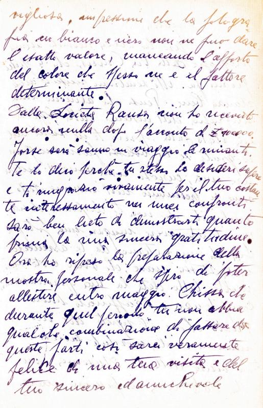 Seconda pagina della lettera di Ferruccio Quaia, 1958 mar. 26