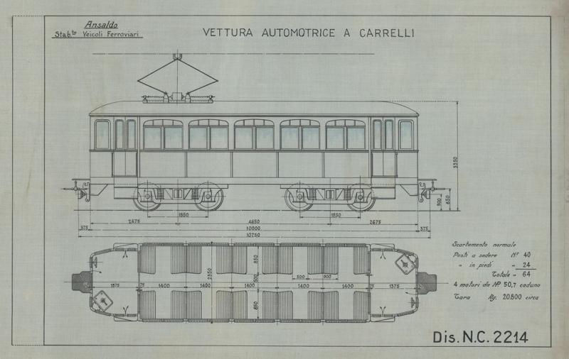 Officina veicoli ferroviari - Vettura automotrice a carrelli