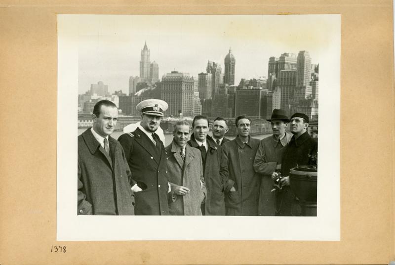 Antonio Brivio Sforza, Francesco Tarabotto, Tazio Nuvolari, Nino Farina e altri soggetti non identificati