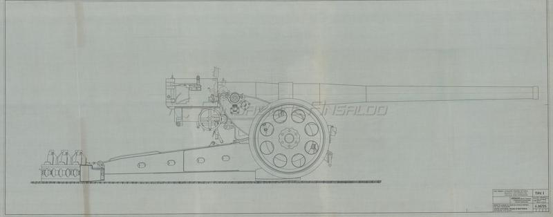 Cannone 135/45 su affusto campale - vista laterale