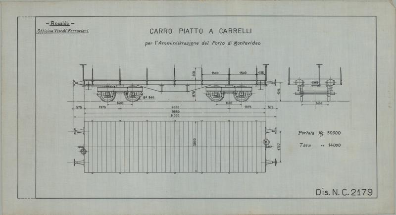 Officina Veicoli Ferroviari - Carro piatto a carrelli