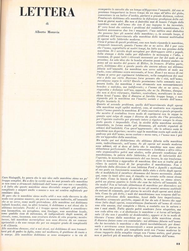 Editoriale di Alberto Moravia - maggio 1953, anno I, n.3