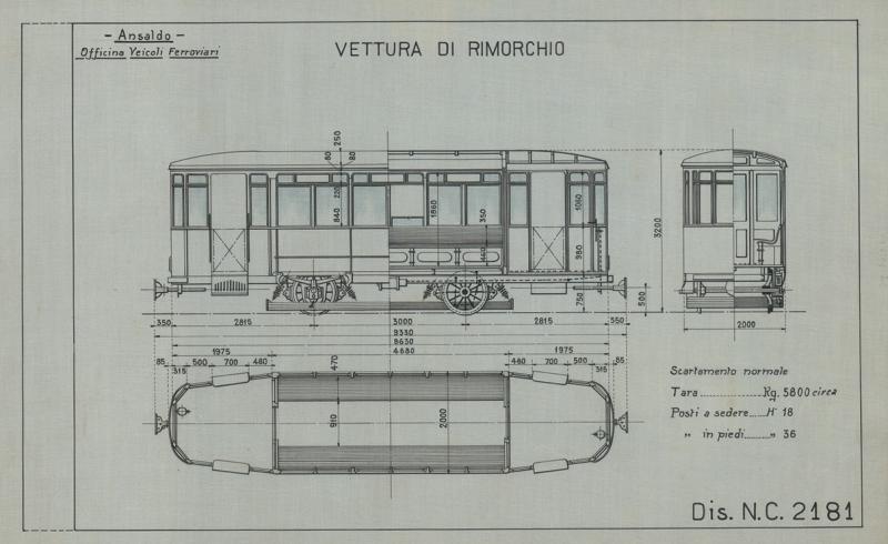 Officina Veicoli Ferroviari - Vettura a Rimorchio