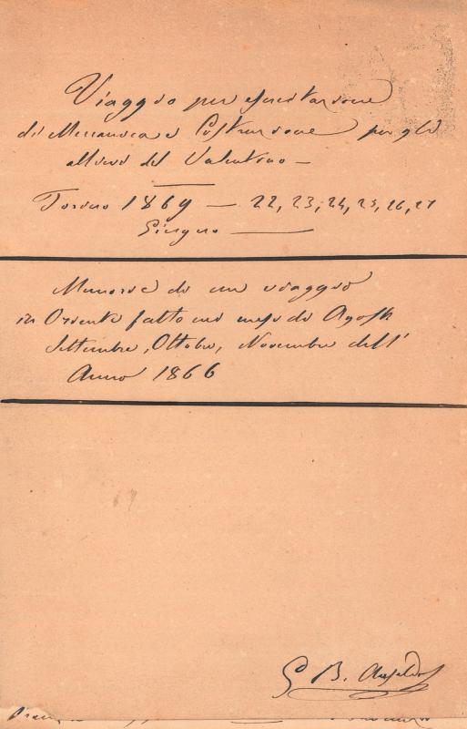 Memorie di un viaggio in Oriente di Giovanni Battista Ansaldo, 1866-1869 (1)
