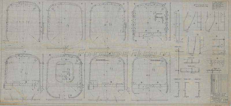 Automotrice tipo D2/4 220 - elementi della cassa