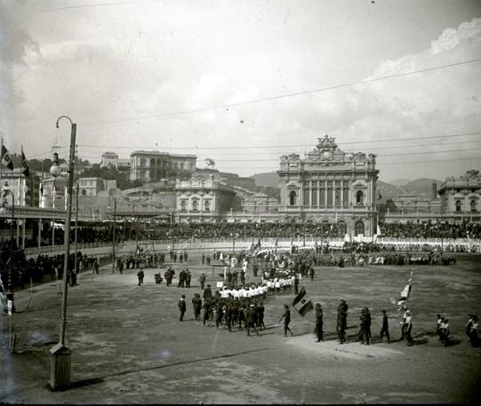 Concorso Federale Ginnastico. Uscita dei ginnasti (taglio)