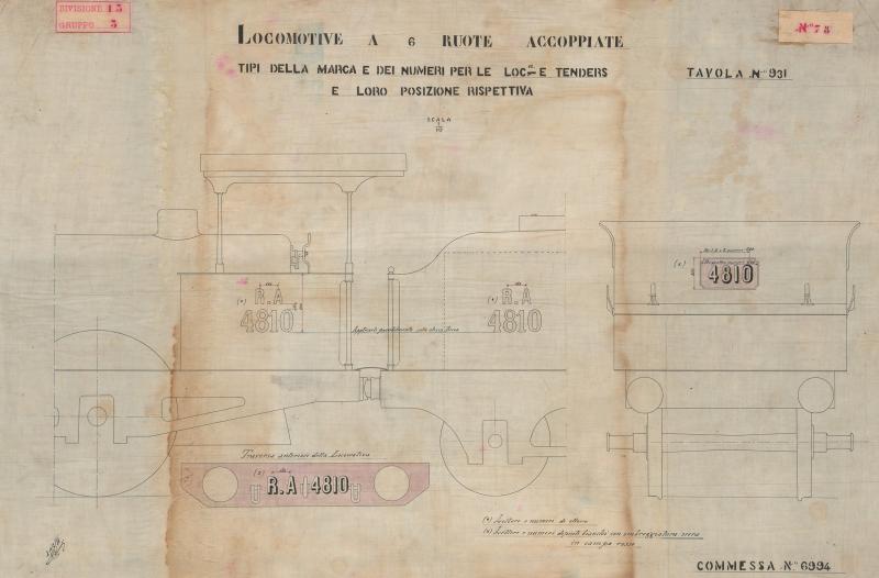 Locomotive a sei ruote accoppiate - Tipi  della marca e dei numeri