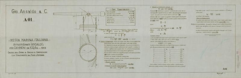 Cannone 102/45 - Calcoli degli sforzi