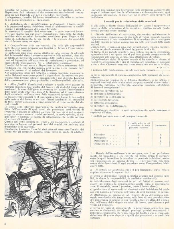 Valutazione delle mansioni di lavoro e dei meriti personali, di Gianfranco Magnaghi, settembre - ottobre 1958, anno VI, n. 5, p. 4