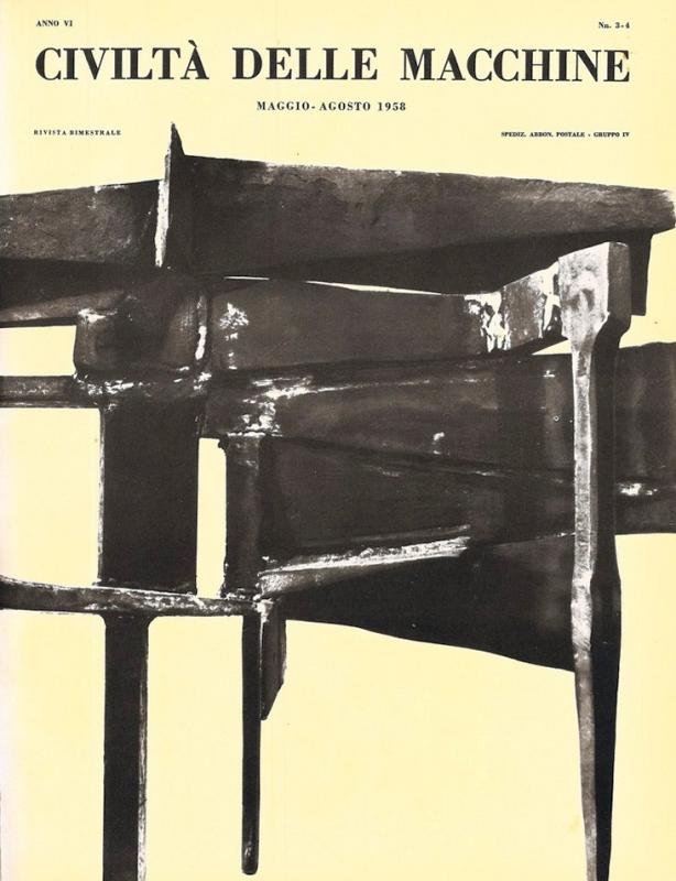 Copertina - Una scultura di Miguel Ortiz Berrocal, maggio - agosto 1958, anno VI, nn. 3-4