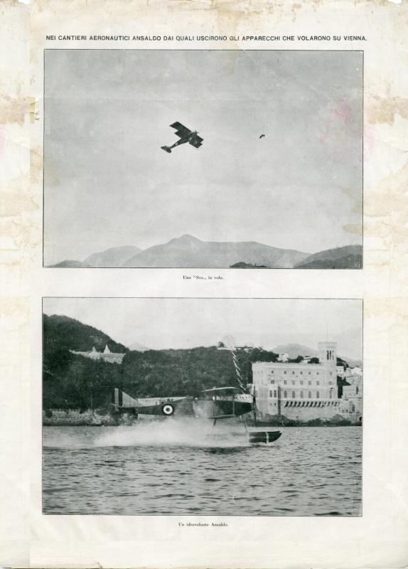 L'Illustrazione Italiana - numero speciale dedicato alla trasvolata su Vienna - terza di copertina