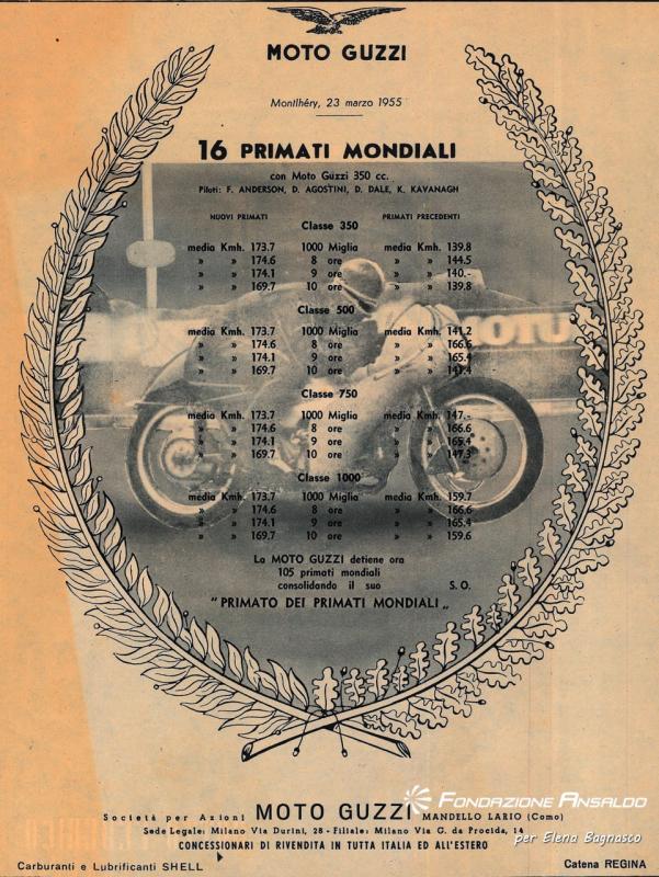 Moto Guzzi - Pubblicità primati
