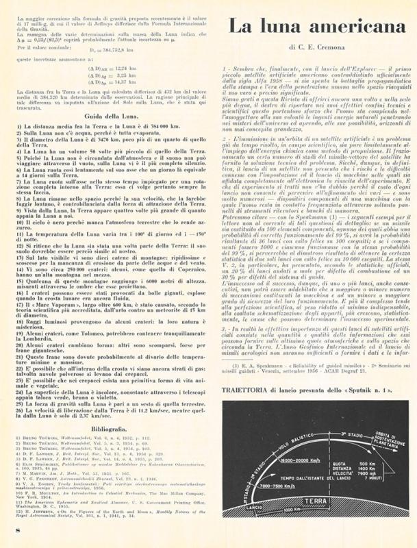 Glauco Partel, Avvicinamento alla Luna, marzo - aprile 1958, anno VI, n. 2, p. 8