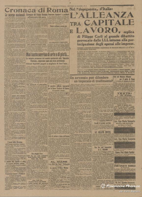 Il Giornale d'Italia, 16.05.1918, p. 2