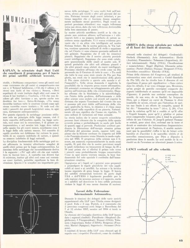 Dai satelliti strumentali ai razzi a fotoni di Glauco Partel, settembre - ottobre 1956, anno IV, n. 5, p. 15