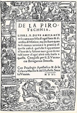 Biringuccio senese: il frontespizio "De La Pirotechnia" - p. 43
