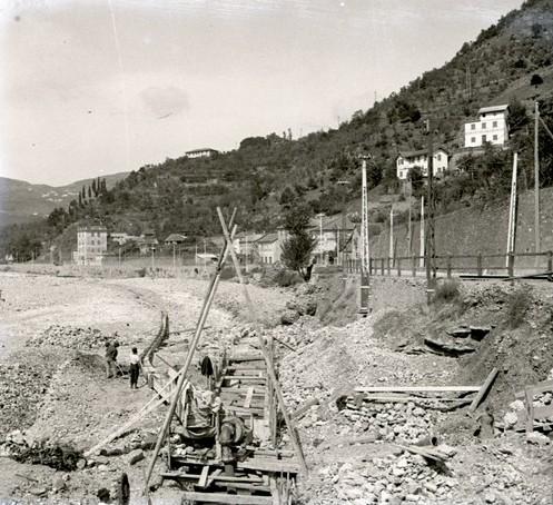 Lavori stradali in val Bisagno (taglio)