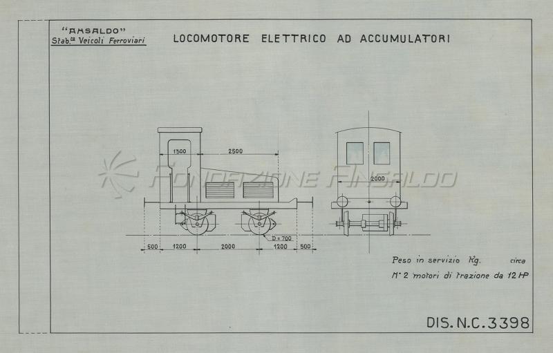 Locomotore elettrico ad accumulatori