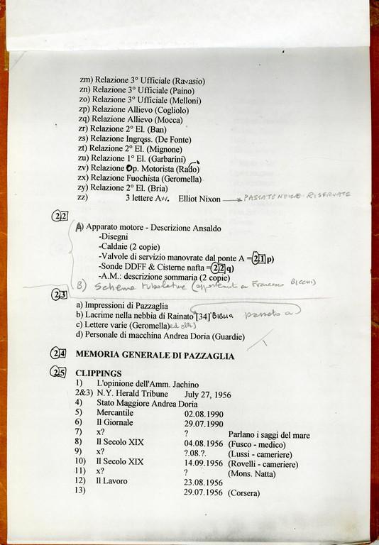 Indice dei documenti - seconda parte