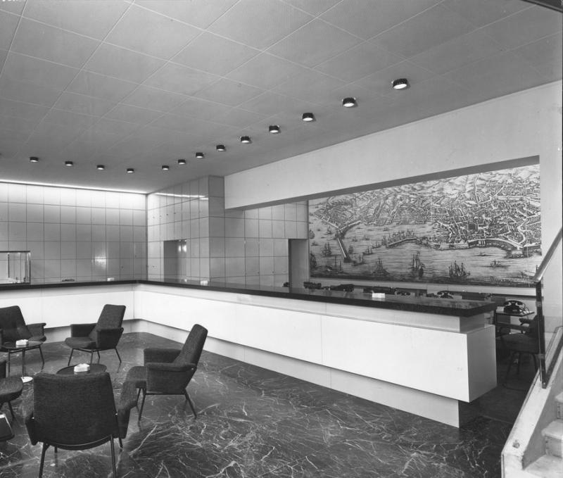 Uffici Italia di Navigazione a Parigi - Pianterreno e sala ricezioni passeggeri, 1955