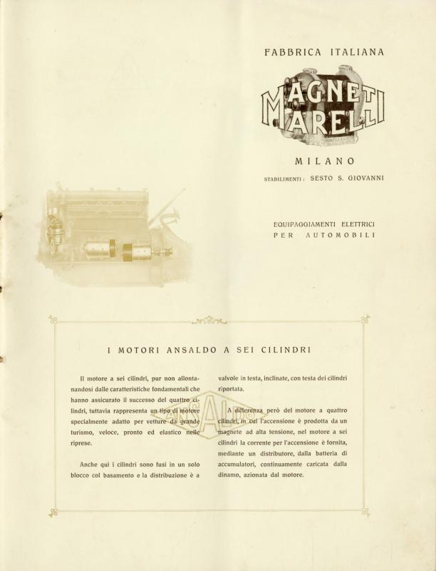 I motori a 6 cilindri Ansaldo