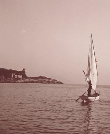Spiaggia di Sturla - Barca a vela (taglio)