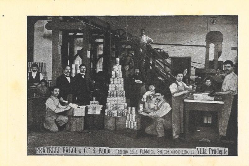Fratelli Falci & C. - S. Paulo - Interno della fabbrica, Sezione cioccolato in Villa Prudente