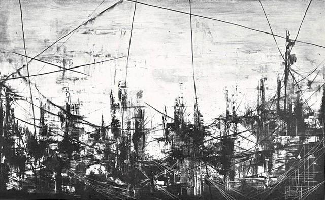 Mimmo Siniscalco (Sinisca) "La città che sorge" (1959), novembre - dicembre 1961, anno IX, n. 6, p. 39